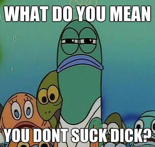 Serious fish SpongeBob