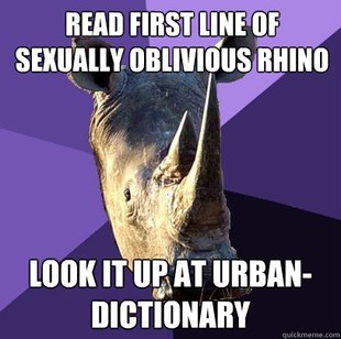 Sexually Oblivious Rhino
