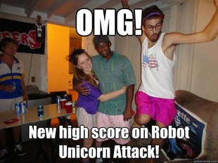 robot unicorn meme