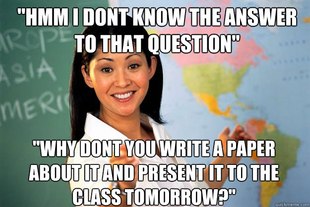 Unhelpful High School Teacher