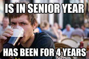 Lazy College Senior