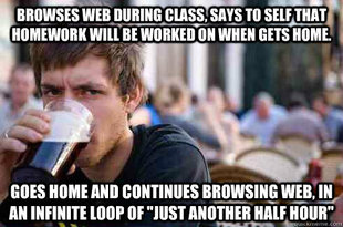 Lazy College Senior