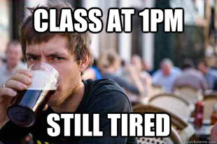 Lazy College Senior