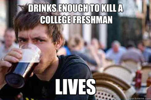 Lazy College Senior
