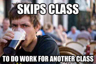 Lazy College Senior
