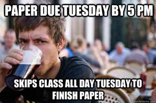 Lazy College Senior