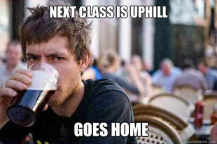 Lazy College Senior