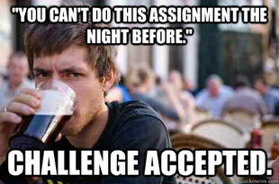 Lazy College Senior