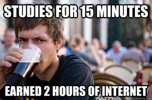 Lazy College Senior