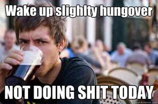 Lazy College Senior