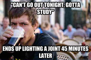 Lazy College Senior