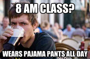 Lazy College Senior