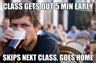 Lazy College Senior