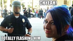 Cool Protest Chick