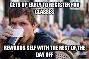Lazy College Senior