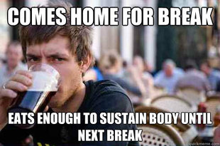 Lazy College Senior