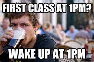 Lazy College Senior