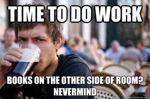 Lazy College Senior