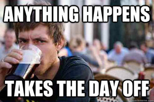 Lazy College Senior