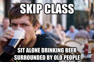 Lazy College Senior