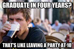 Lazy College Senior