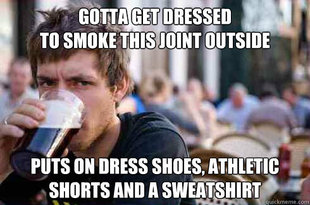 Lazy College Senior