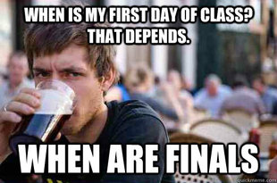 Lazy College Senior