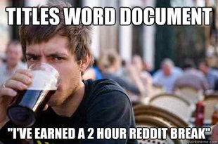 Lazy College Senior