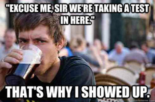 Lazy College Senior