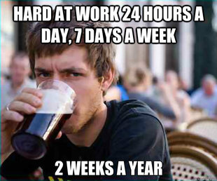 Lazy College Senior