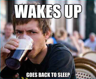Lazy College Senior