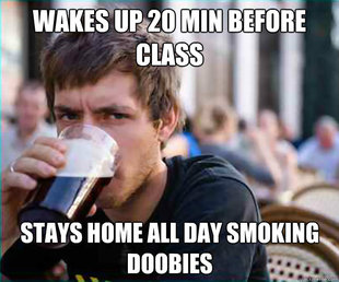 Lazy College Senior