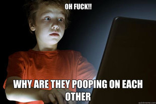 scared first day on the internet kid