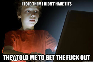 scared first day on the internet kid