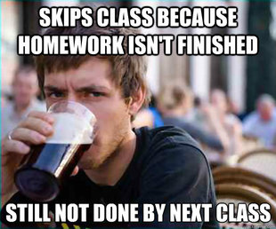 Lazy College Senior