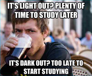 Lazy College Senior