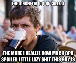 Lazy College Senior