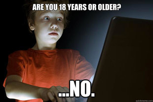 scared first day on the internet kid
