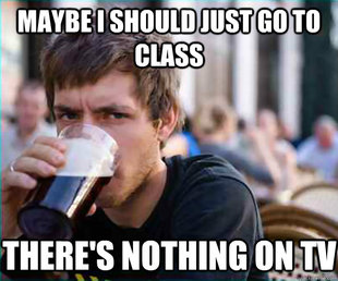 Lazy College Senior