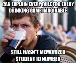 Lazy College Senior