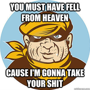 Burglar pick up line
