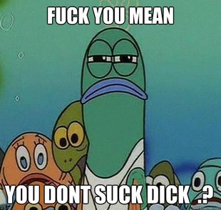 Serious fish SpongeBob