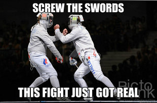 Fighting fencers