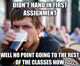 Lazy College Senior