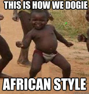 dancing african baby