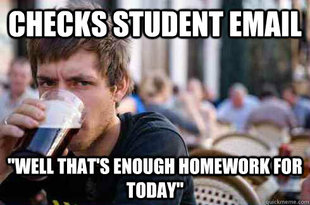 Lazy College Senior