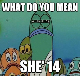 Serious fish SpongeBob