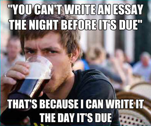 Lazy College Senior