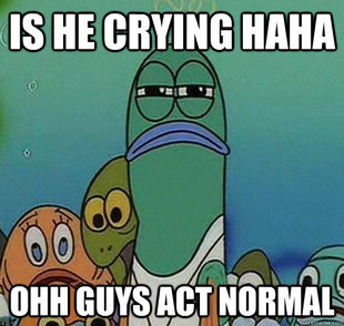 Serious fish SpongeBob