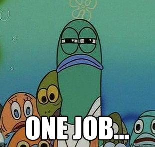 Serious fish SpongeBob